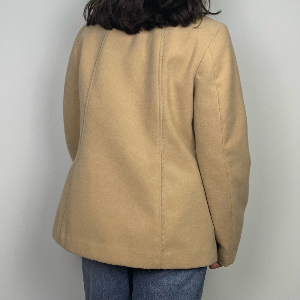 Chico's Camel Fleece Structured Open Front Hook C… - image 4